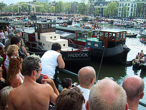 Fotos Boote im Kanal | Amsterdam