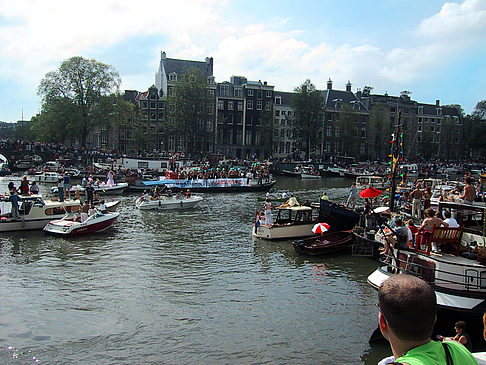 Foto Boote im Kanal - Amsterdam