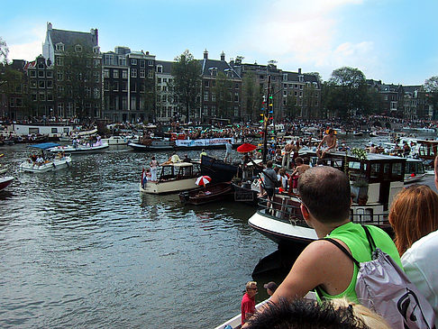 Foto Boote im Kanal - Amsterdam