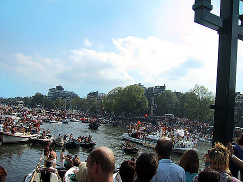 Foto Boote im Kanal - Amsterdam