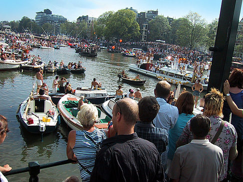 Foto Boote im Kanal - Amsterdam