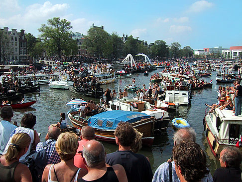 Fotos Boote im Kanal | Amsterdam